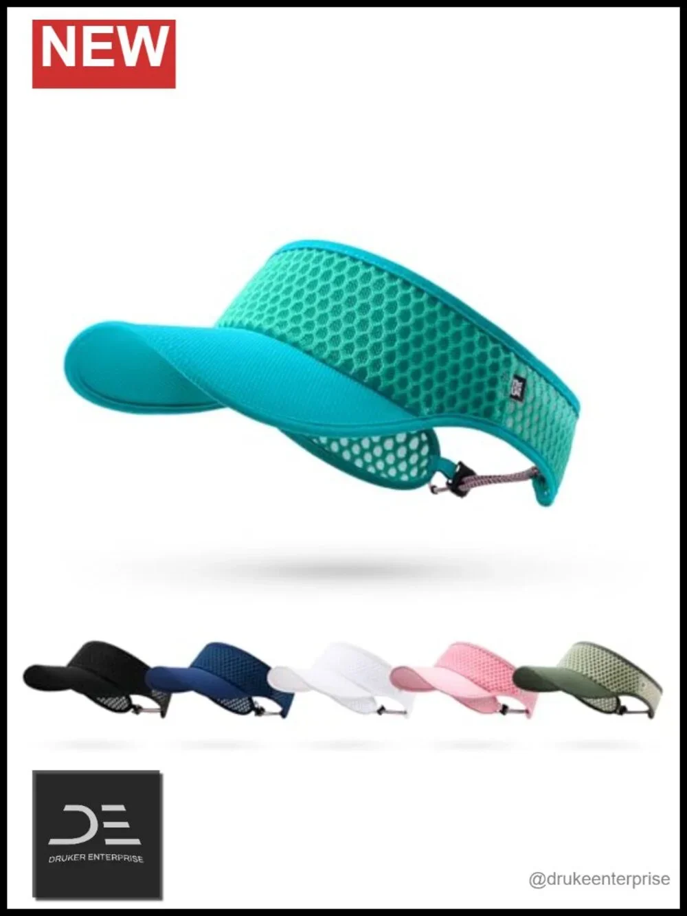 Moisture Wicking Sun Visor Hat - Performance Running Tennis Golf Hiking